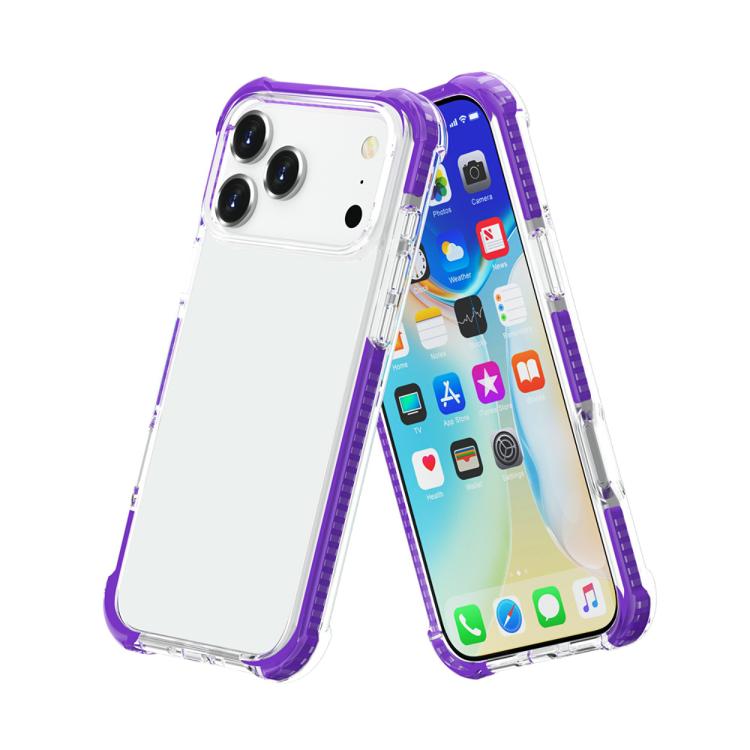 For iPhone 17 Pro Four-corner Shockproof TPU Hybrid Acrylic Phone Case