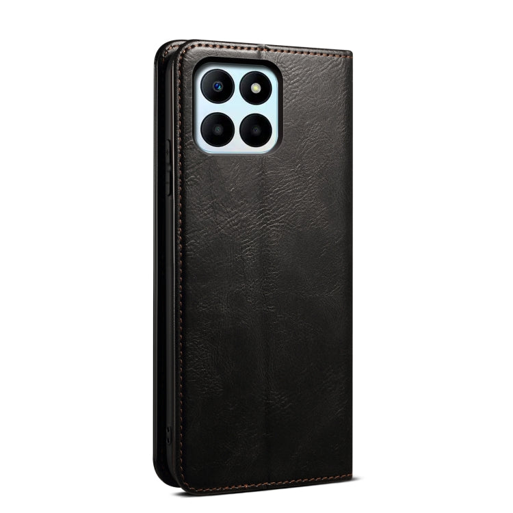 For Honor X6b 4G Global Oil Wax Crazy Horse Texture Leather Phone Case