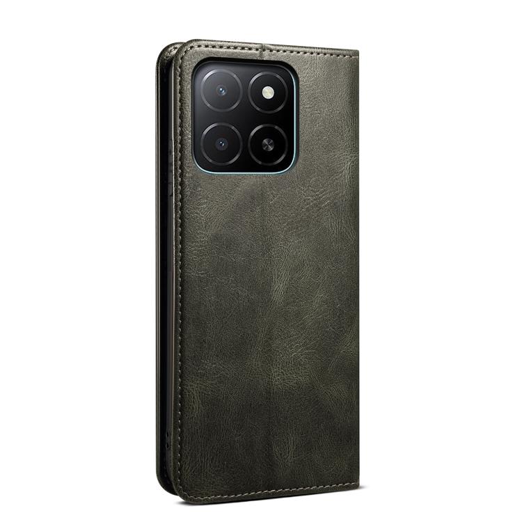 For Honor X8c 4G Oil Wax Crazy Horse Texture Leather Phone Case