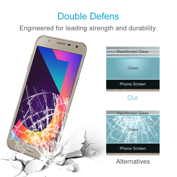 For Samsung Galaxy J7 Core 10 PCS Half-screen Transparent Tempered Glass Film