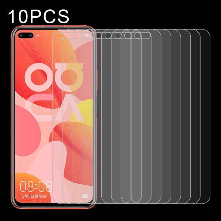 For Huawei nova 6 10 PCS Half-screen Transparent Tempered Glass Film