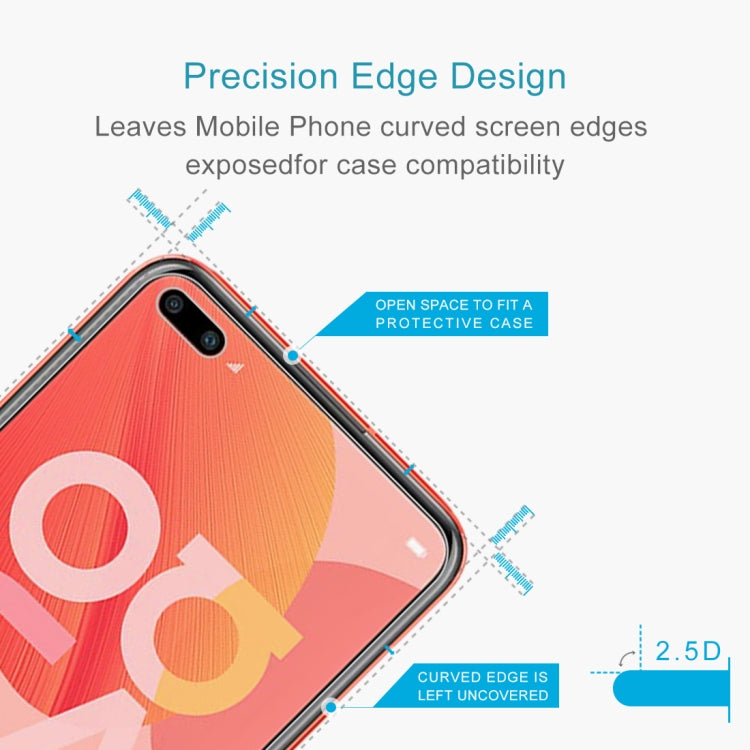 For Huawei nova 6 10 PCS Half-screen Transparent Tempered Glass Film