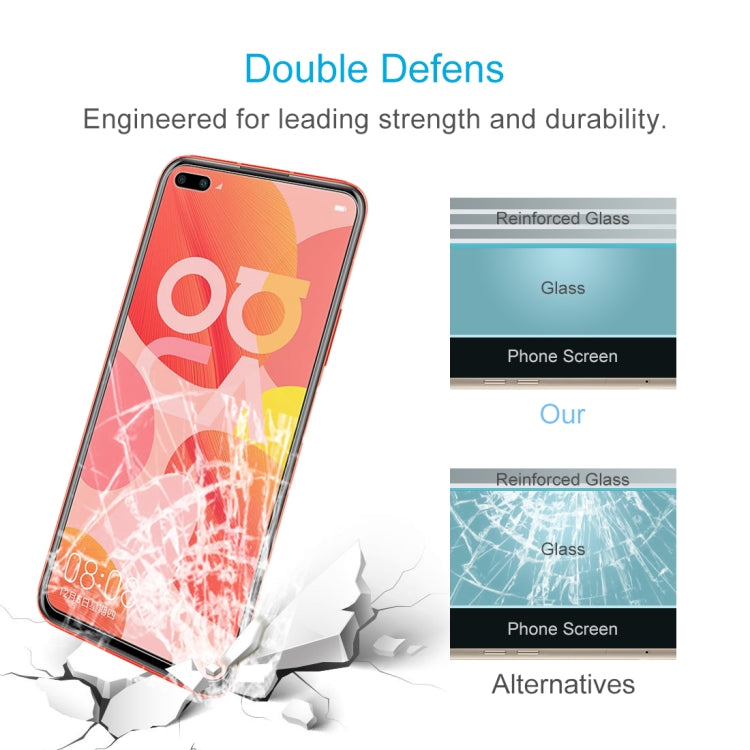 For Huawei nova 6 10 PCS Half-screen Transparent Tempered Glass Film