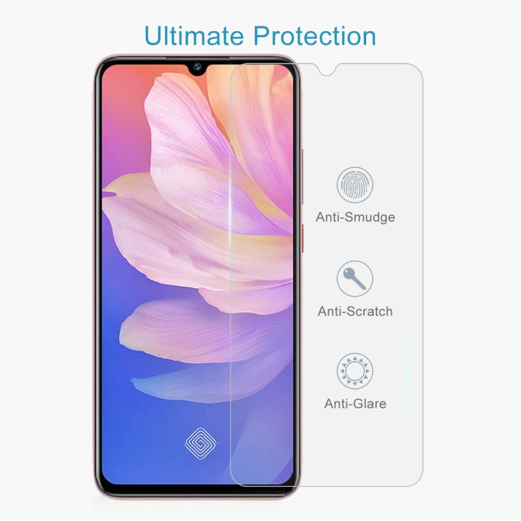 For Vivo S1 Pro 10 PCS Half-screen Transparent Tempered Glass Film