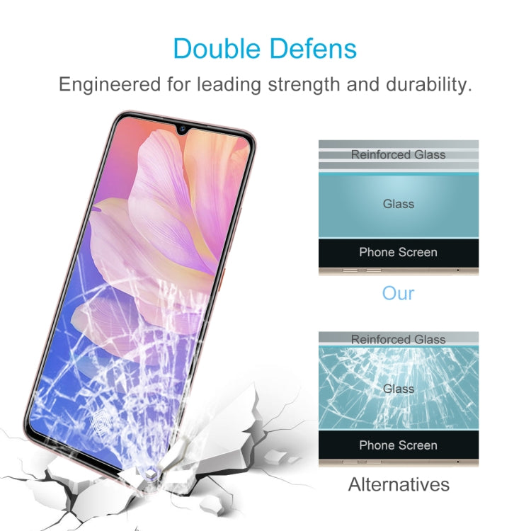 For Vivo S1 Pro 10 PCS Half-screen Transparent Tempered Glass Film