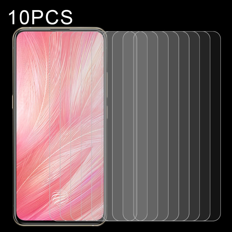 For Vivo X27 10 PCS Half-screen Transparent Tempered Glass Film