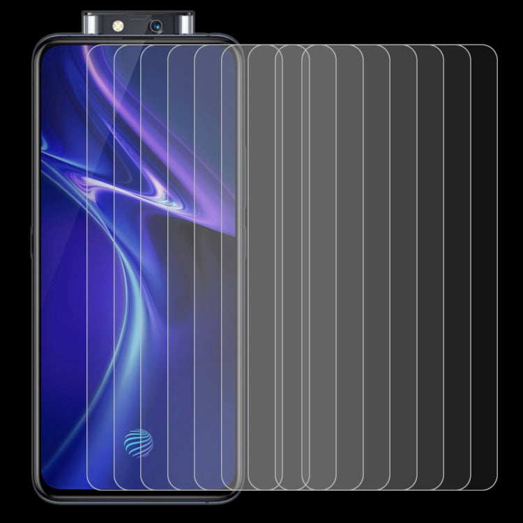 For Vivo X27 Pro 10 PCS Half-screen Transparent Tempered Glass Film