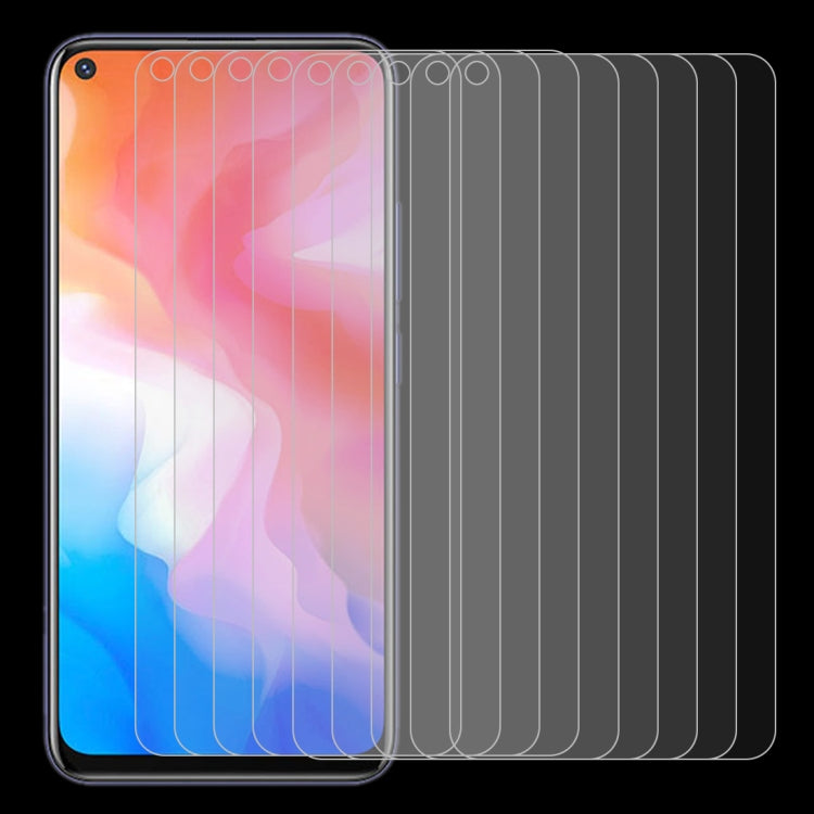 For Vivo Y3 10 PCS Half-screen Transparent Tempered Glass Film