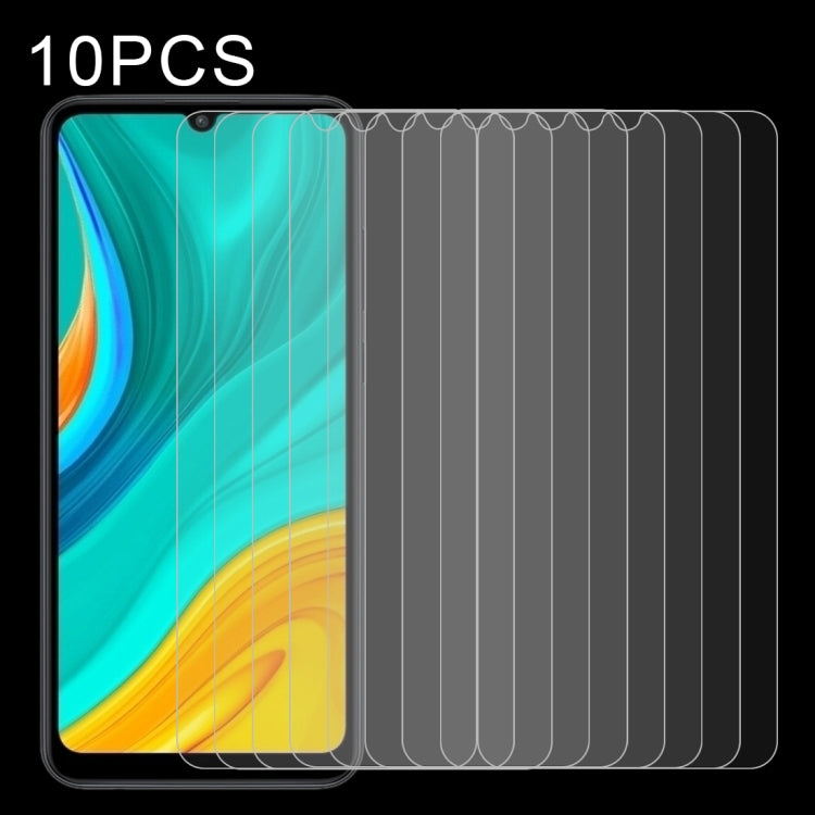 For Huawei Enjoy 10e 10 PCS Half-screen Transparent Tempered Glass Film