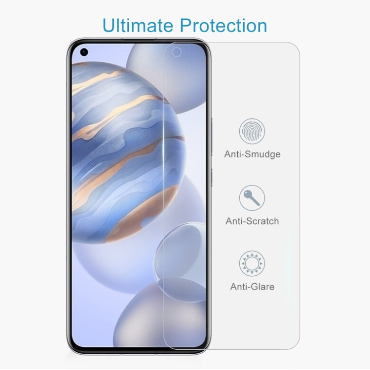 For Huawei Honor 30 10 PCS Half-screen Transparent Tempered Glass Film