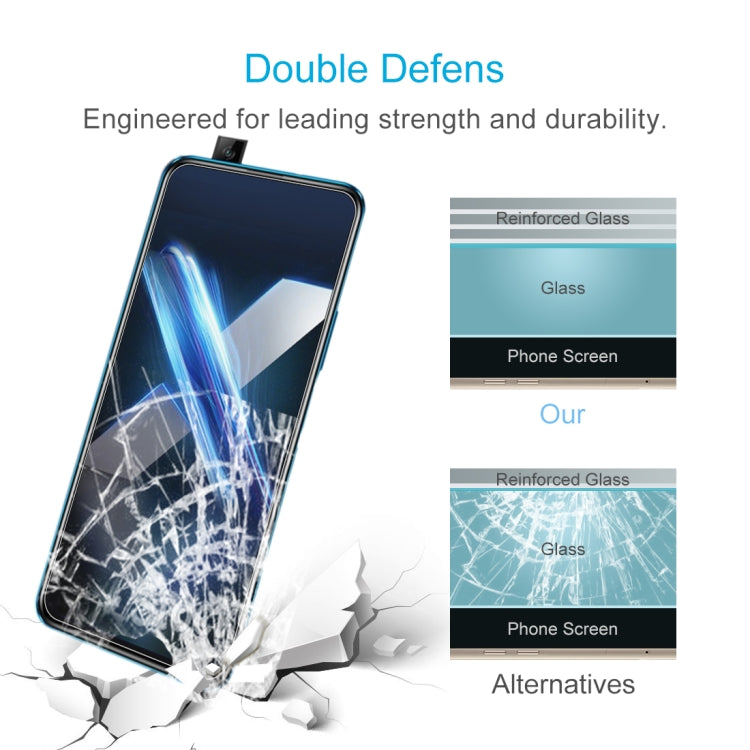 For Huawei Honor X10 Pro 10 PCS Half-screen Transparent Tempered Glass Film