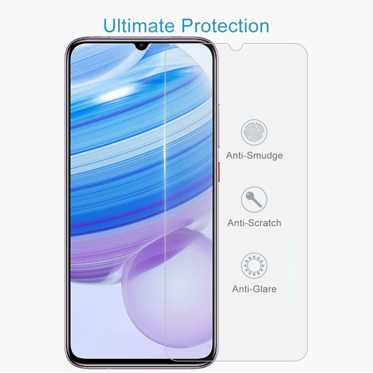 For Xiaomi Redmi 10X 4G 10 PCS Half-screen Transparent Tempered Glass Film