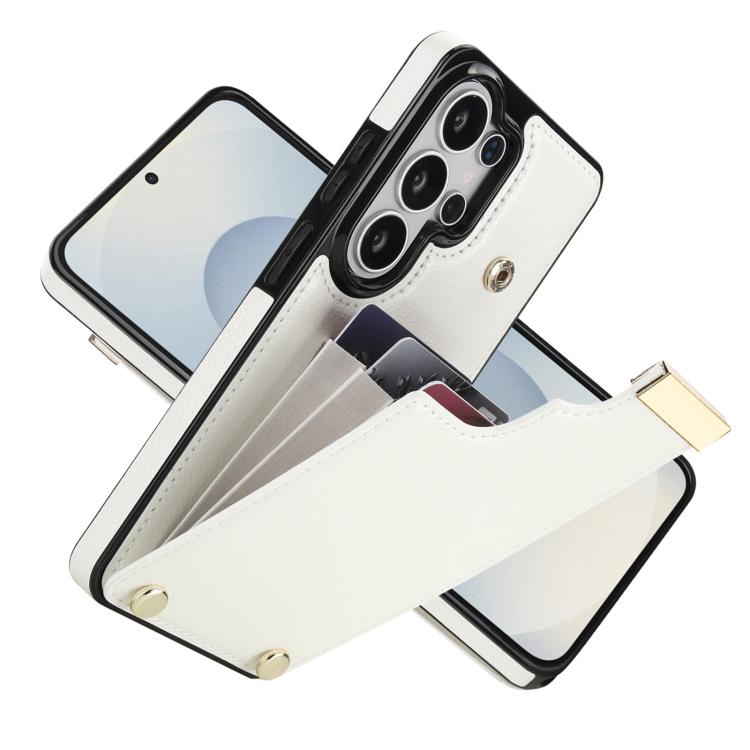 For Samsung Galaxy S26 Ultra 5G Metal Buckle Card Slots Phone Case