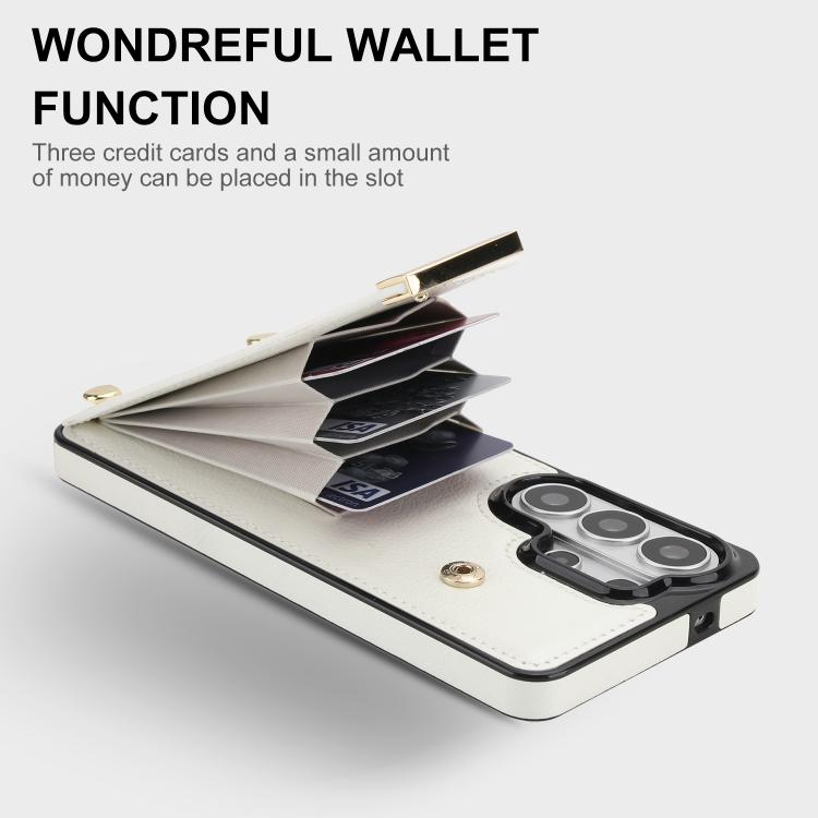 For Samsung Galaxy S26 Ultra 5G Metal Buckle Card Slots Phone Case