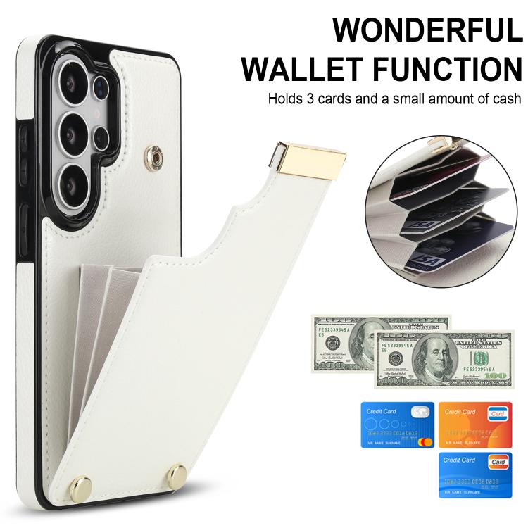 For Samsung Galaxy S26 Ultra 5G Metal Buckle Card Slots Phone Case