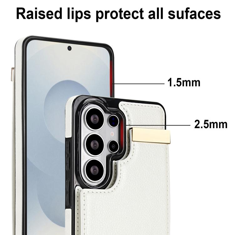 For Samsung Galaxy S26 Ultra 5G Metal Buckle Card Slots Phone Case