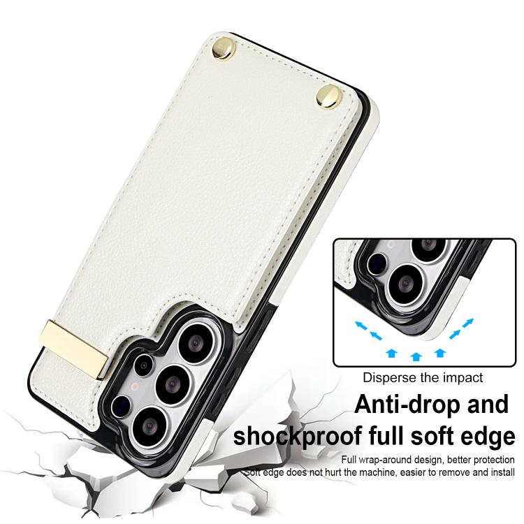 For Samsung Galaxy S26 Ultra 5G Metal Buckle Card Slots Phone Case