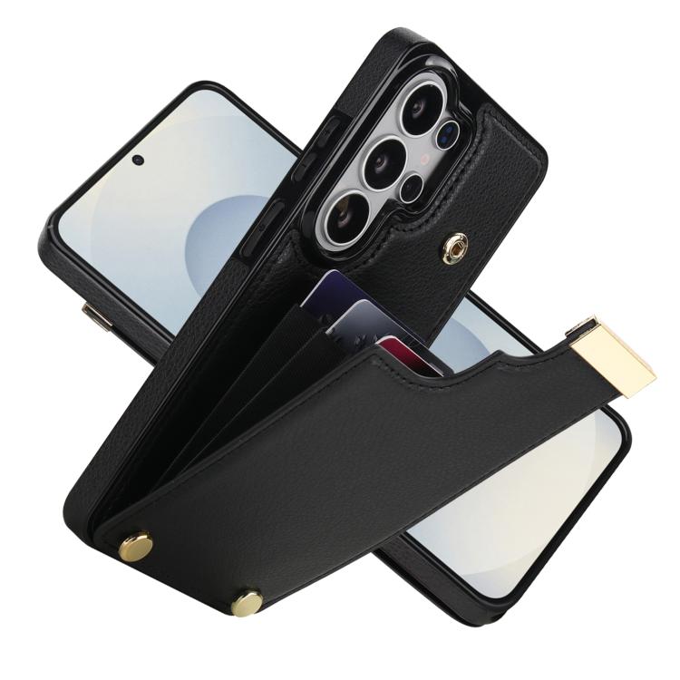 For Samsung Galaxy S26 Ultra 5G Metal Buckle Card Slots Phone Case