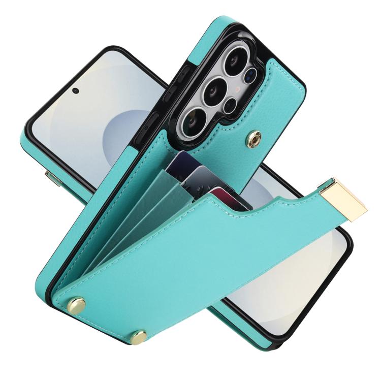 For Samsung Galaxy S26 Ultra 5G Metal Buckle Card Slots Phone Case