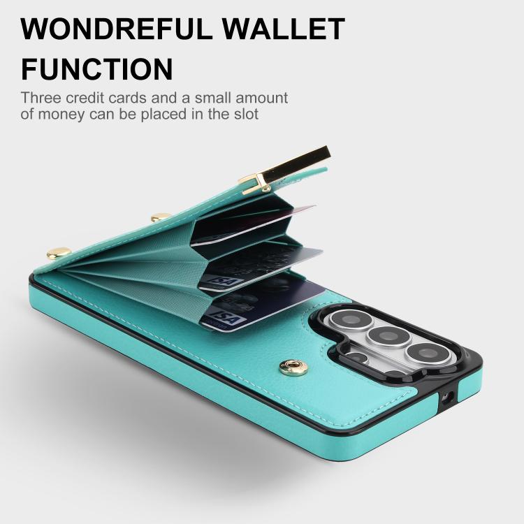 For Samsung Galaxy S26 Ultra 5G Metal Buckle Card Slots Phone Case