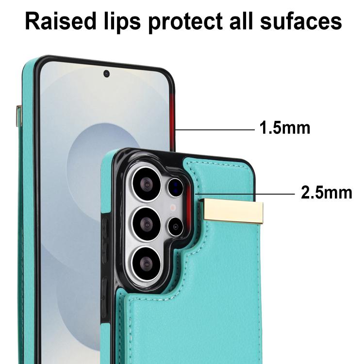 For Samsung Galaxy S26 Ultra 5G Metal Buckle Card Slots Phone Case