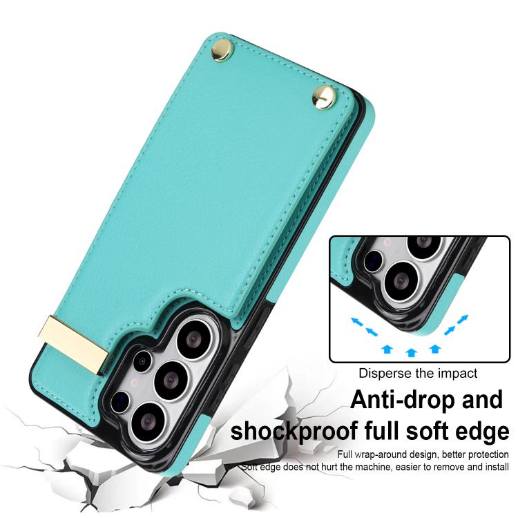 For Samsung Galaxy S26 Ultra 5G Metal Buckle Card Slots Phone Case