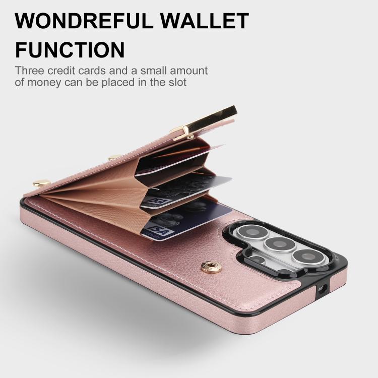 For Samsung Galaxy S26 Ultra 5G Metal Buckle Card Slots Phone Case