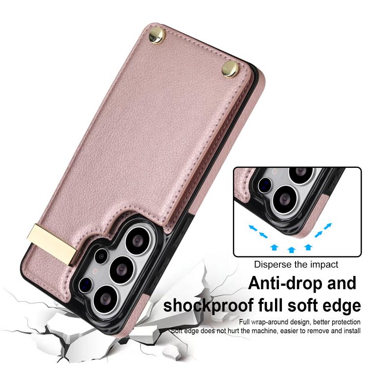 For Samsung Galaxy S26 Ultra 5G Metal Buckle Card Slots Phone Case