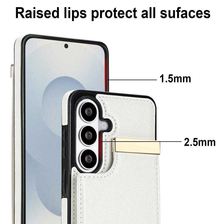 For Samsung Galaxy S26+ 5G Metal Buckle Card Slots Phone Case