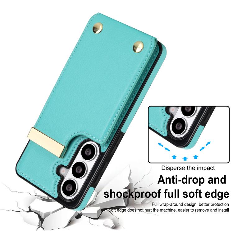 For Samsung Galaxy S26+ 5G Metal Buckle Card Slots Phone Case