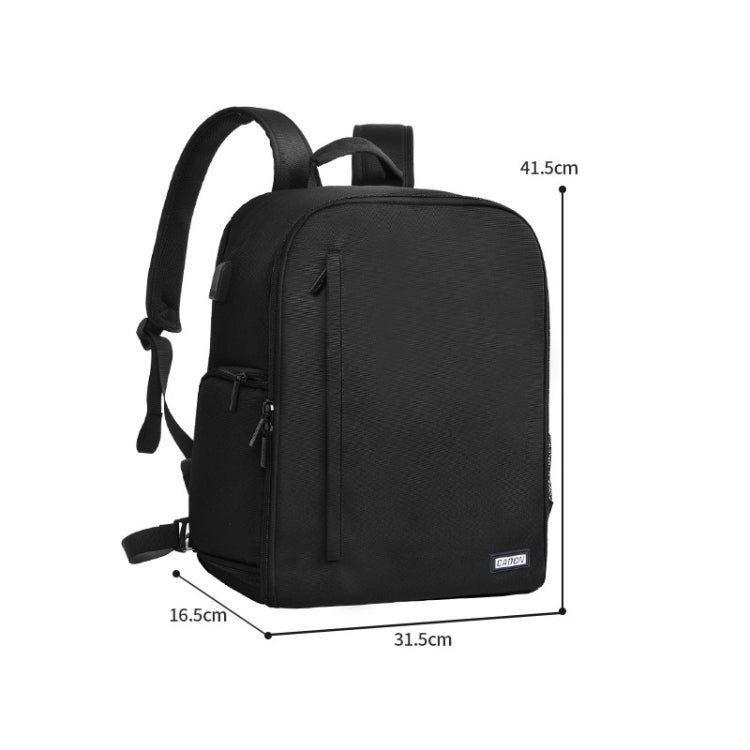 CADeN D6 VII Camera Backpack Shoulders Nylon Camera Lens Bag with Folding Chair, Size:41.5 x 31.5 x 16.5m(Black)