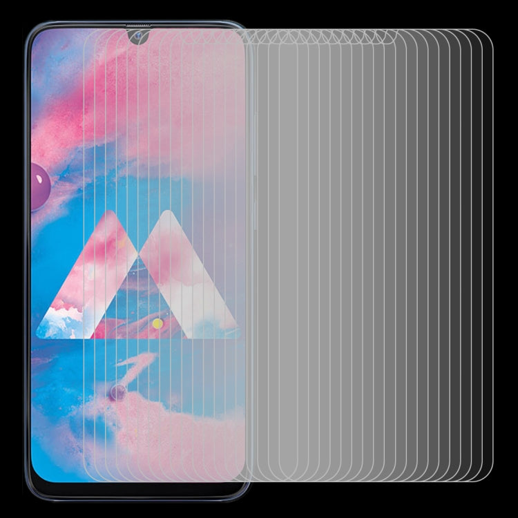 For Samsung Galaxy A40s 50 PCS Half-screen Transparent Tempered Glass Film