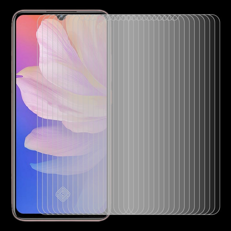 For Vivo S1 Pro 50 PCS Half-screen Transparent Tempered Glass Film