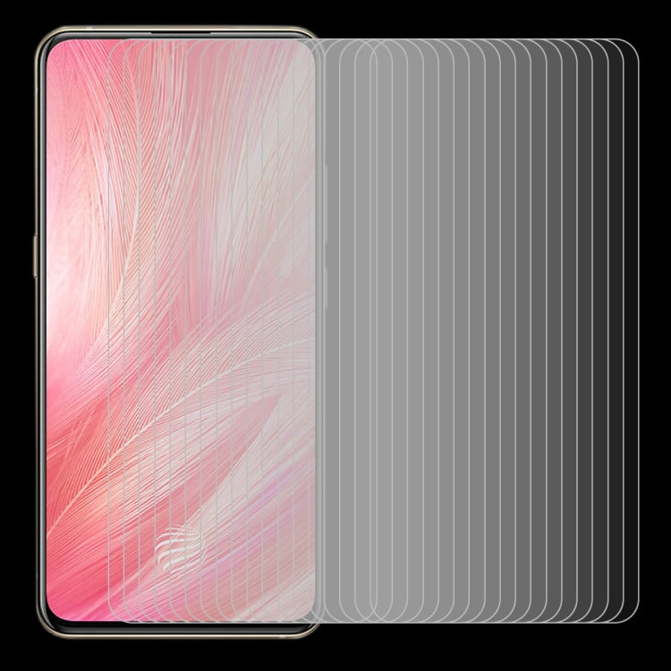 For Vivo X27 50 PCS Half-screen Transparent Tempered Glass Film