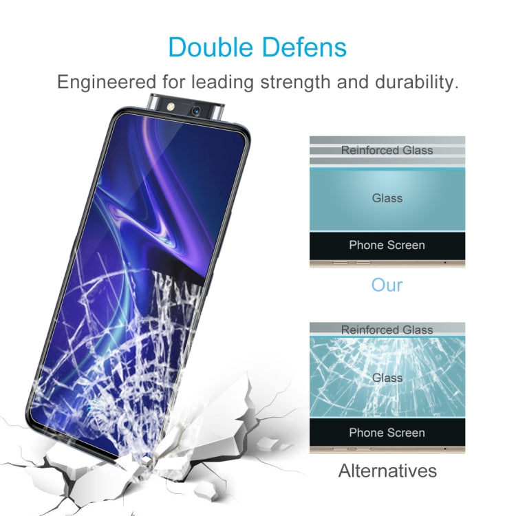 For Vivo X27 Pro 50 PCS Half-screen Transparent Tempered Glass Film
