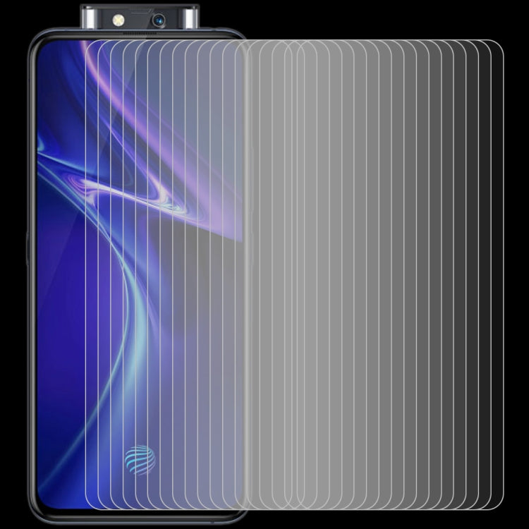 For Vivo X27 Pro 50 PCS Half-screen Transparent Tempered Glass Film