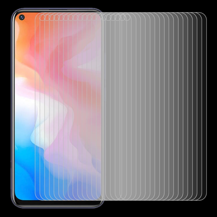 For Vivo Y3 50 PCS Half-screen Transparent Tempered Glass Film