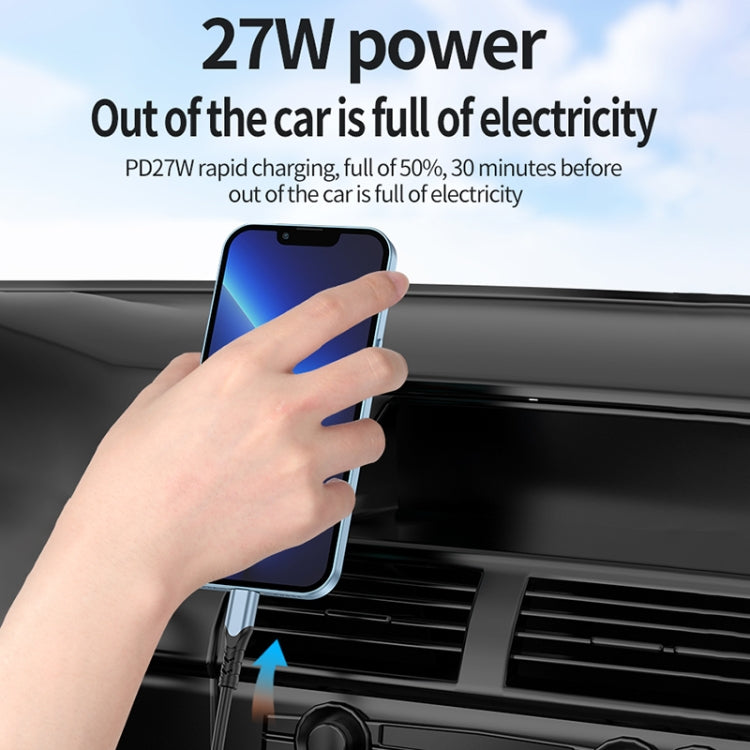 Type-C to Type-C Elbow Spring Charging Data Cable, Length: 1.5m(Black)