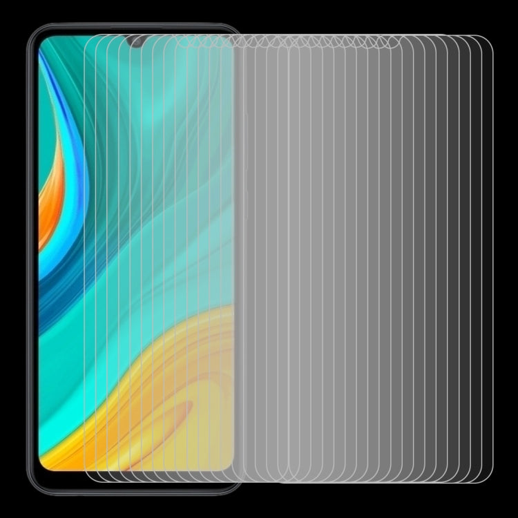 For Huawei Enjoy 10e 50 PCS Half-screen Transparent Tempered Glass Film