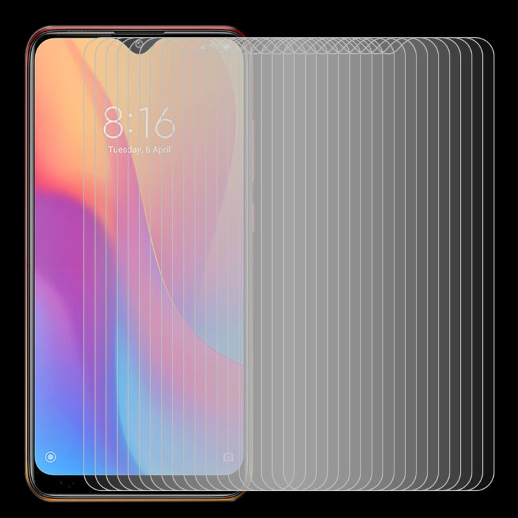 For Xiaomi Redmi 8A 50 PCS Half-screen Transparent Tempered Glass Film