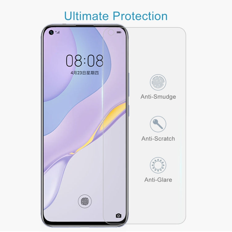 For Huawei nova 7 50 PCS Half-screen Transparent Tempered Glass Film