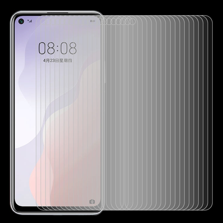 For Huawei nova 7 SE / 7 SE 5G Youth 50 PCS Half-screen Transparent Tempered Glass Film