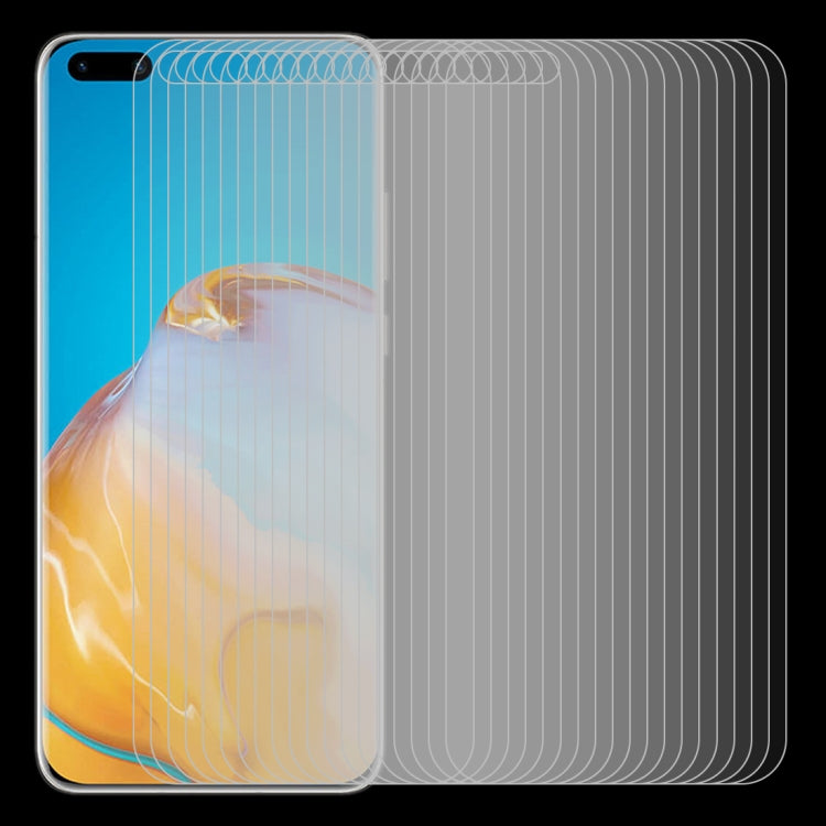 For Huawei P40 Pro 50 PCS Half-screen Transparent Tempered Glass Film