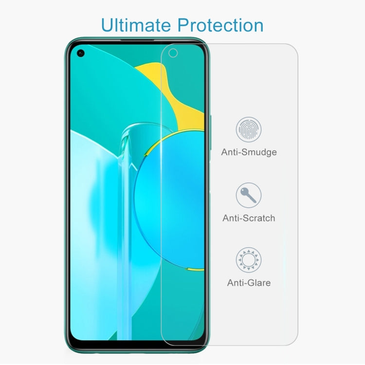 For Huawei Honor 30S 50 PCS Half-screen Transparent Tempered Glass Film