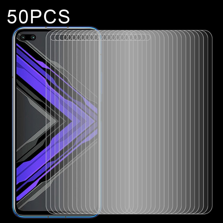 For Huawei Honor Play 4 Pro 50 PCS Half-screen Transparent Tempered Glass Film
