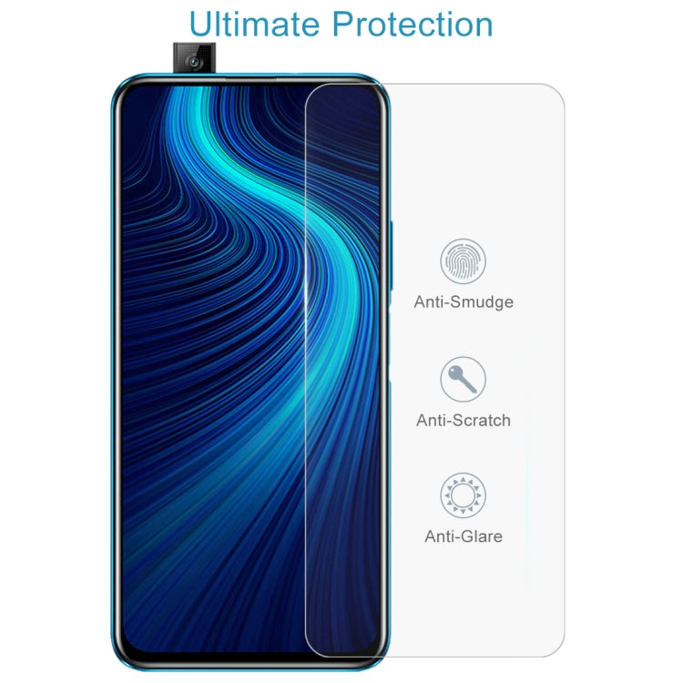 For Huawei Honor X10 50 PCS Half-screen Transparent Tempered Glass Film