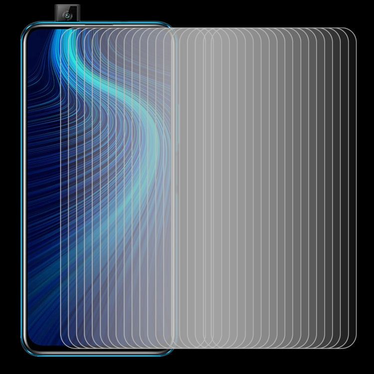 For Huawei Honor X10 50 PCS Half-screen Transparent Tempered Glass Film