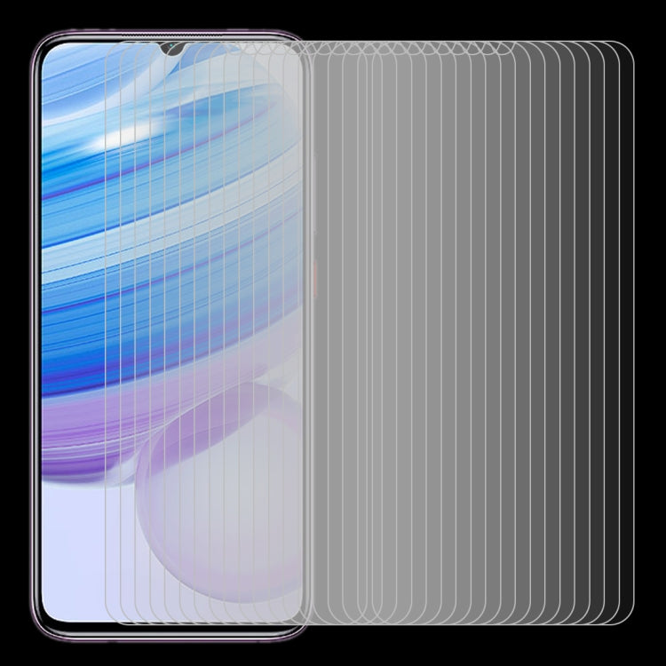 For Xiaomi Redmi 10X 4G 50 PCS Half-screen Transparent Tempered Glass Film