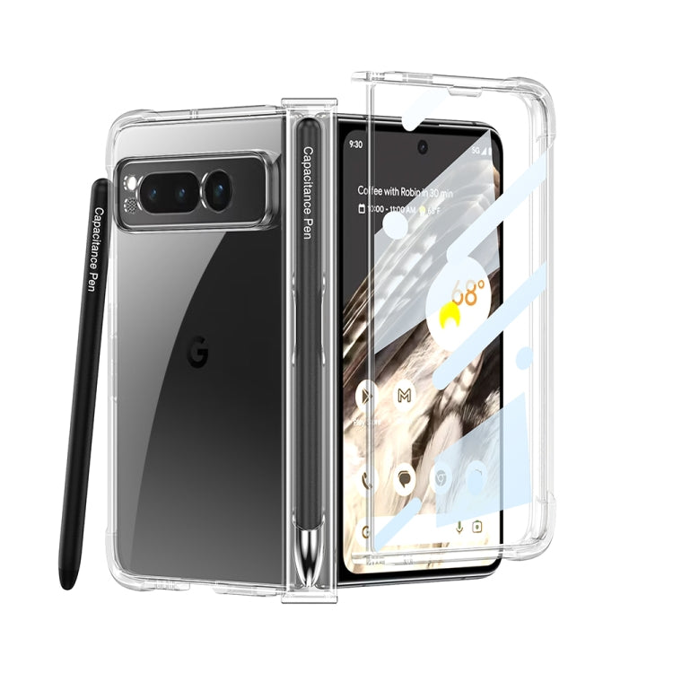 For Google Pixel Fold GKK Airbag Hinge Shockproof Phone Case with Pen