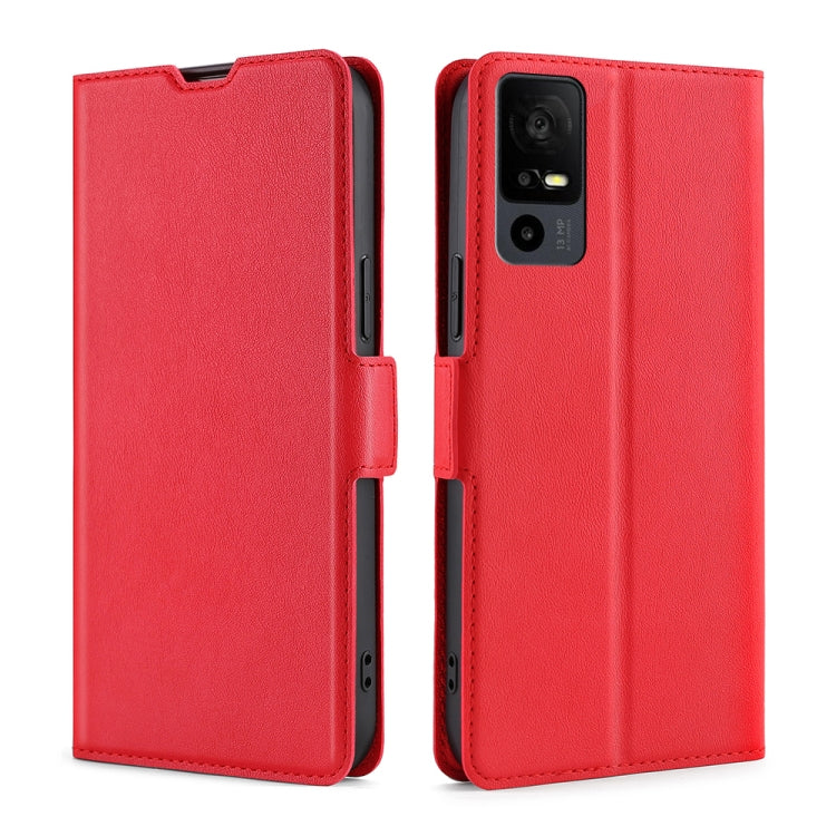 For TCL 40 XE 5G / 40X 5G T601D Ultra-thin Voltage Side Buckle Horizontal Flip Leather Phone Case